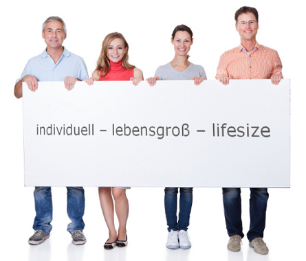 Lebensgroße Aufstellfiguren, Pappaufsteller und cutouts