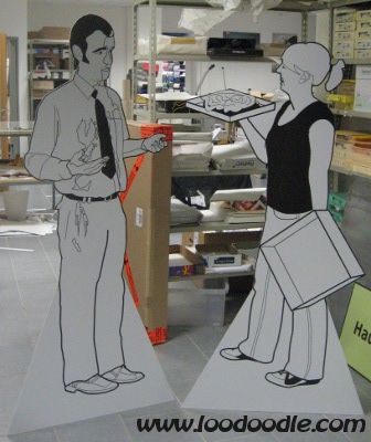 lebensgroße Aufstellfigur